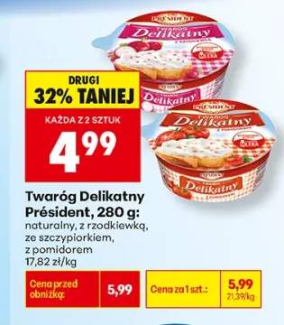 Twaróg Delikatny naturalny Président +3 warianty