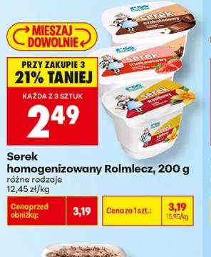 Serek homogenizowany waniliowy Rolmlecz +2 warianty
