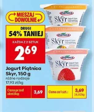 Jogurt typu islandzkiego Skyr waniliowy Piątnica +2 warianty