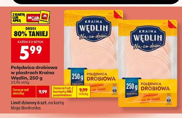 Polędwica drobiowa w plastrach Kraina Wędlin