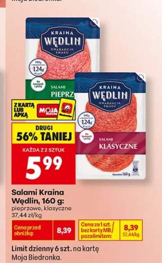 Salami Kraina Wędlin pieprzowe +1 wariant