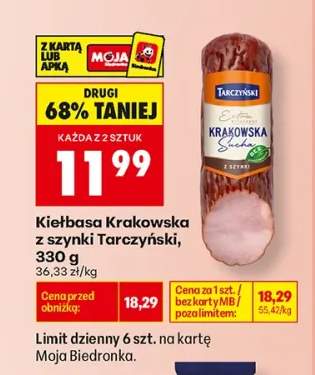 Kiełbasa Krakowska z szynki Tarczyński