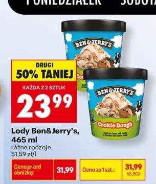 Lody Cookie Dough Ben & Jerry's +1 wariant