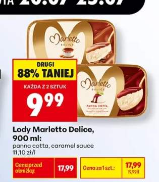 Lody Marletto Delice panna cotta +1 wariant