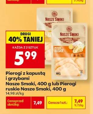 Pierogi z kapustą i grzybami Nasze Smaki +1 wariant