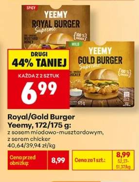 Burger Royal Yeemy z sosem miodowo-musztardowym +1 wariant