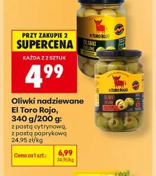 Oliwki nadziewane z pastą cytrynową El Toro Rojo +1 wariant