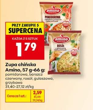 Zupa chińska pomidorowa Amino +4 warianty