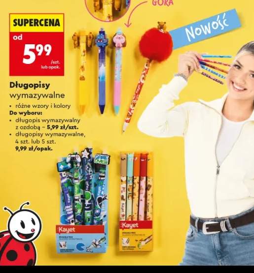 Długopis wymazywalny z ozdobą Kayet +1 wariant