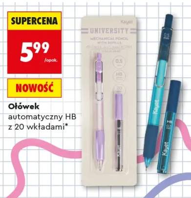 Ołówek automatyczny HB Kayet z 20 wkładami