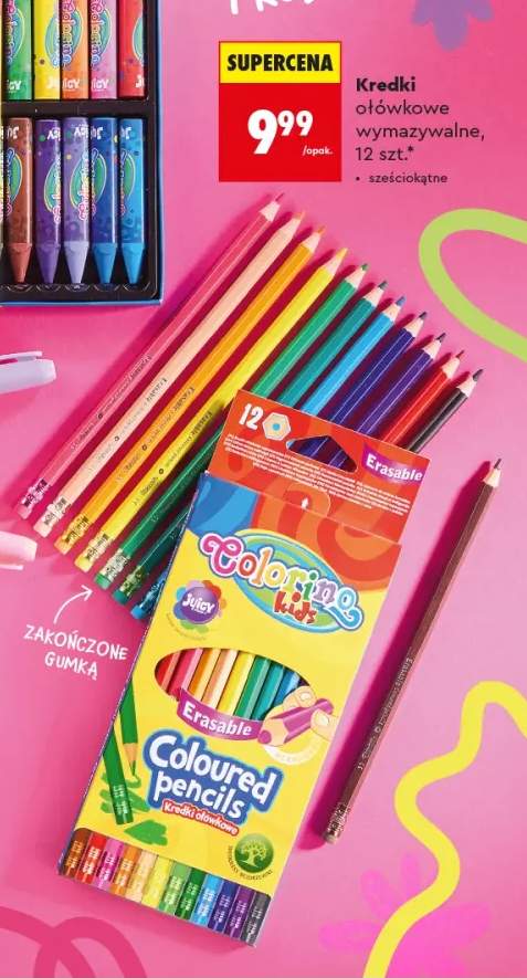 Kredki ołówkowe wymazywalne Colorino Kids
