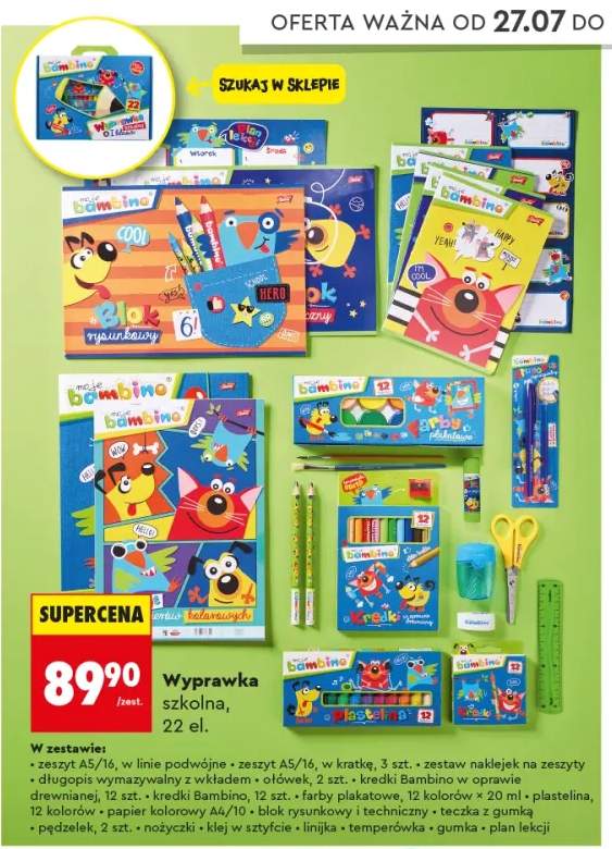 Wyprawka szkolna Bambino