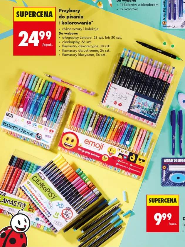 Długopisy żelowe LOOZZ 25 szt. +4 warianty