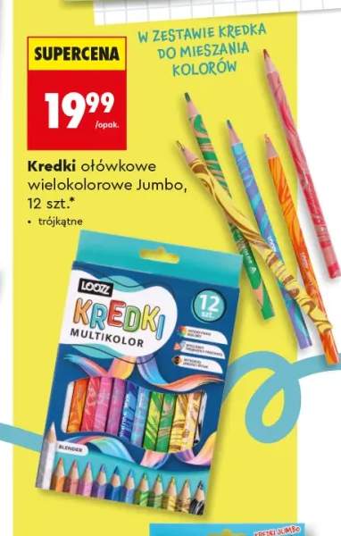 Kredki ołówkowe wielokolorowe Jumbo LOOZZ