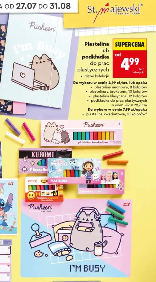 Plastelina z brokatem St. Majewski +2 warianty