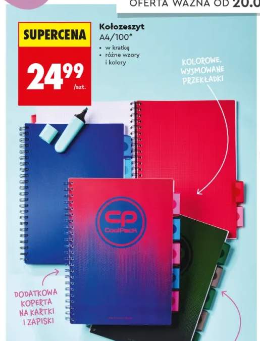 Kołozeszyt A4 100 kartek CoolPack