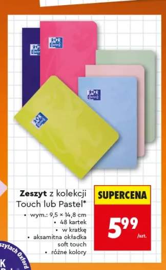 Zeszyt 9,5x14,8 cm 48 kartek Oxford Touch +1 wariant