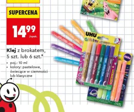 Klej z brokatem UHU Glitter Glue 6-pak