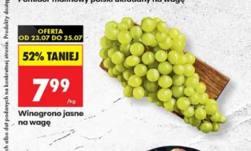 Winogrono jasne na wagę