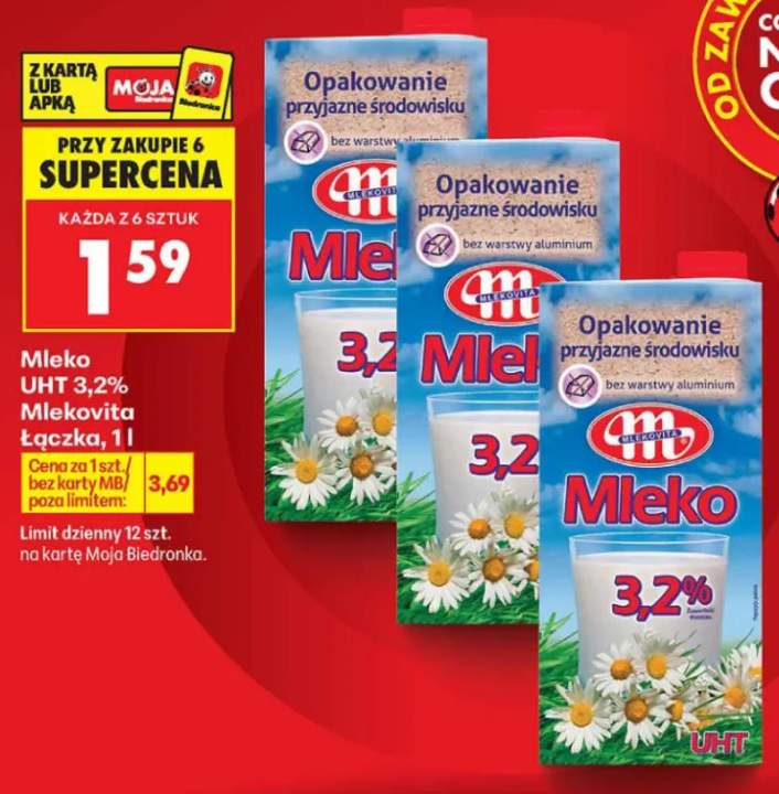 Mleko UHT 3,2% Mlekovita Łączka