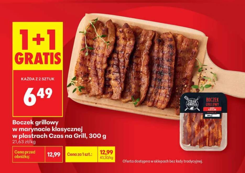 Boczek grillowy w marynacie klasycznej w plastrach Czas na Grill