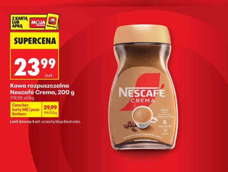 Kawa rozpuszczalna Nescafé Crema