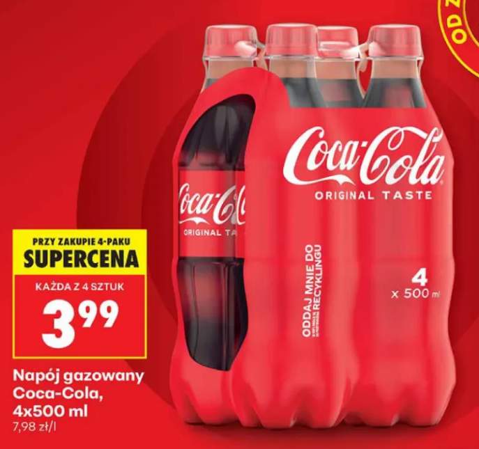 Napój gazowany Coca-Cola Original Taste 4-pak