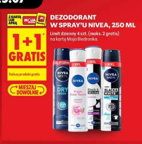 Dezodorant w sprayu Nivea Men Dry Fresh +3 warianty