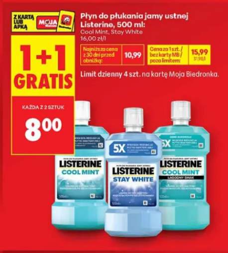 Płyn do płukania jamy ustnej Listerine Cool Mint +1 wariant