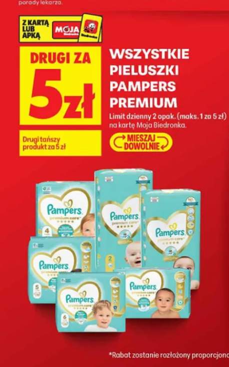 Pieluszki Pampers Premium +2 warianty