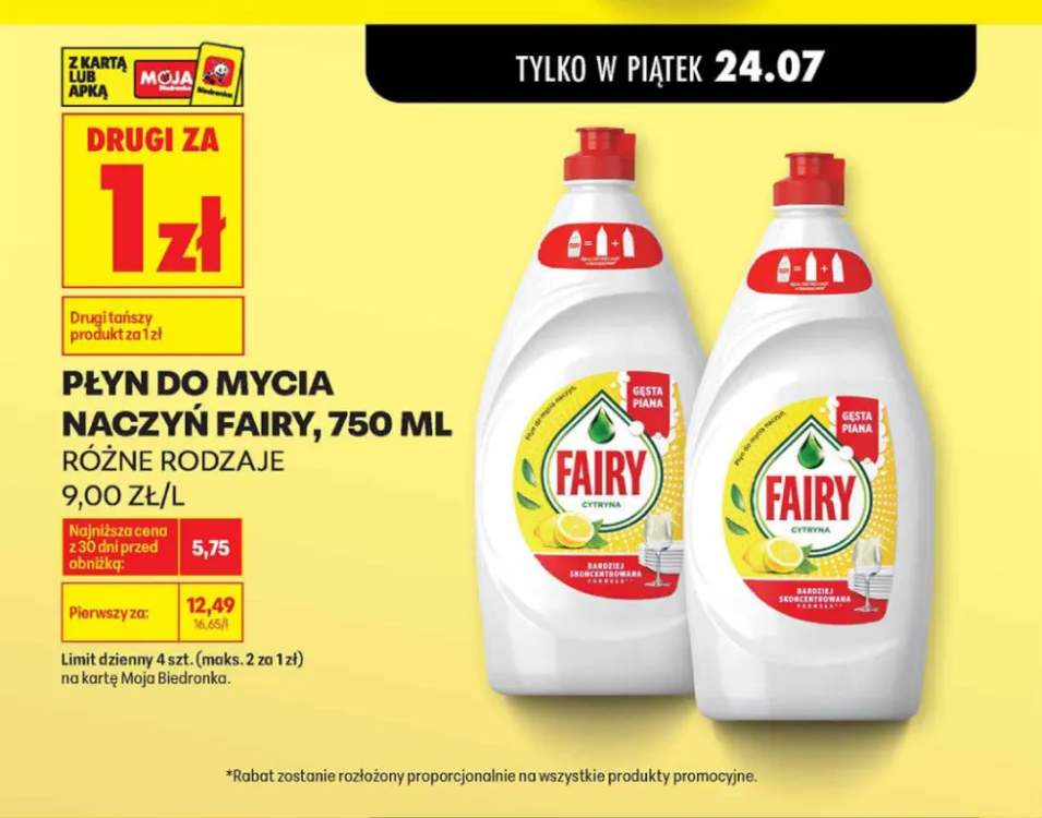 Płyn do mycia naczyń Fairy Cytryna