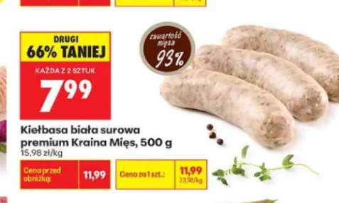 Kiełbasa biała surowa premium Kraina Mięs