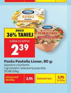 Pasta Pastella Lisner jajeczna z kurkami +1 wariant