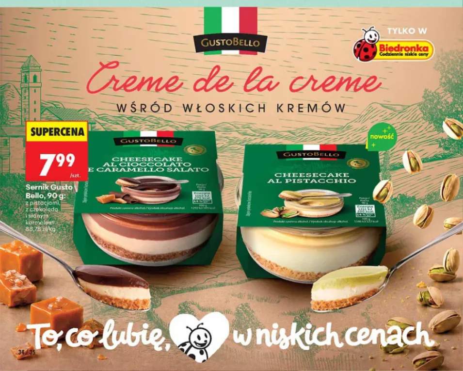 Sernik GustoBello z pistacjami