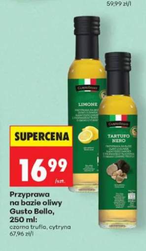 Przyprawa na bazie oliwy Gusto Bello czarna trufla +1 wariant