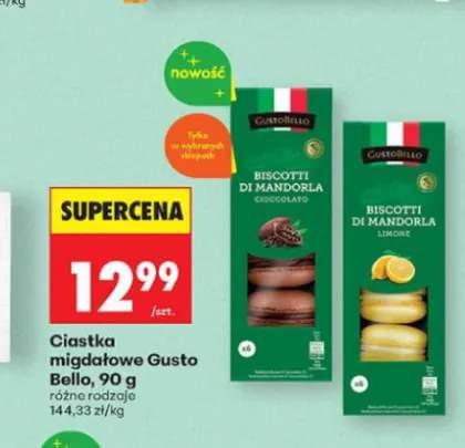 Ciastka migdałowe czekoladowe Gusto Bello