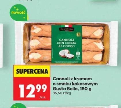 Cannoli z kremem o smaku kokosowym Gusto Bello