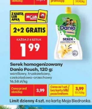 Serek homogenizowany Danio Pouch waniliowy