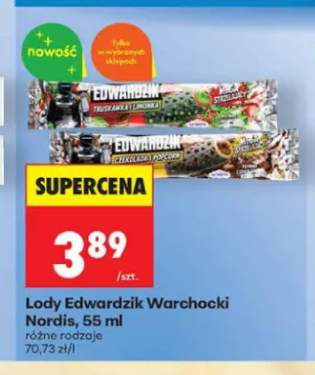 Lody Edwardzik truskawka i limonka Nordis +1 wariant