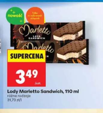 Lody Marletto Lava Sandwich +1 wariant