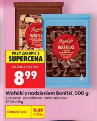 Wafelki z nadzieniem Bonitki kakaowo-orzechowe +1 wariant