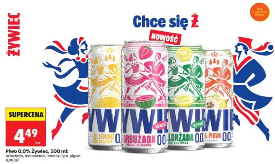 Piwo bezalkoholowe Żywiec Arbużada +3 warianty