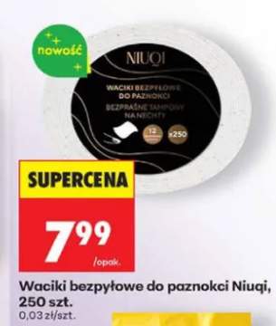 Waciki bezpyłowe do paznokci Niuqi