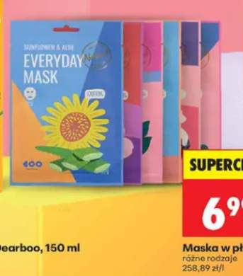 Maska w płachcie do twarzy Dearboo Sunflower & Aloe +1 wariant