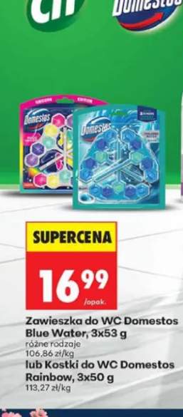 Zawieszka do WC Domestos Blue Water 3-pak