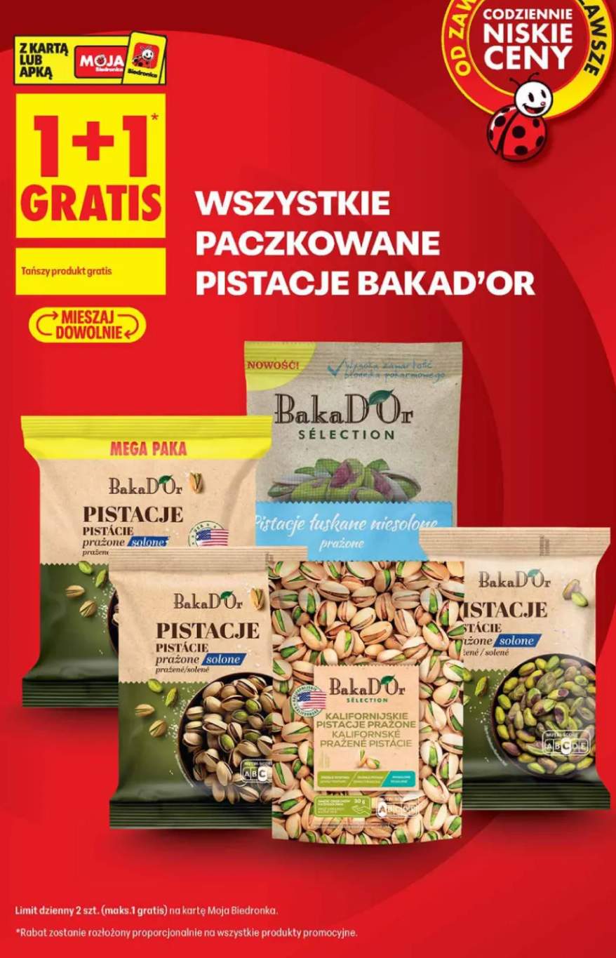 Pistacje paczkowane BakaD'Or +1 wariant