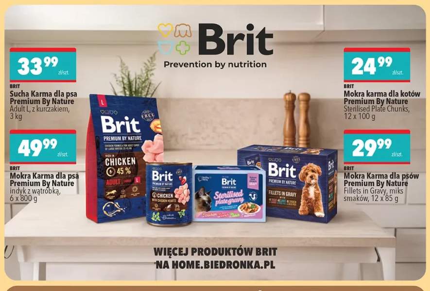 Sucha karma dla psa Brit Premium By Nature Adult L z kurczakiem +3 warianty