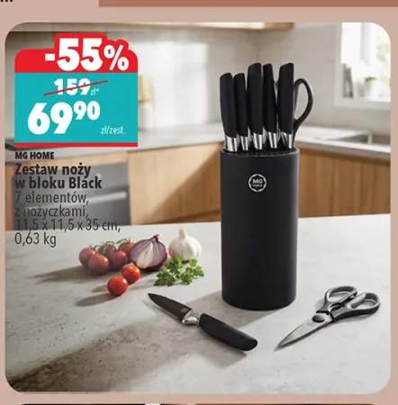 Zestaw noży w bloku MG Home Black