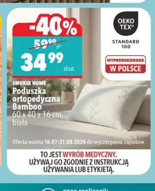 Poduszka ortopedyczna Smukee Home Bamboo
