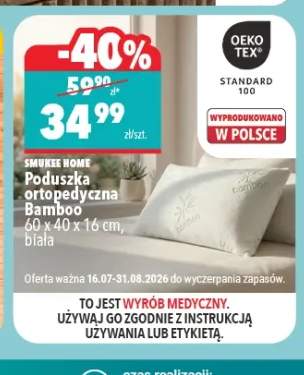 Poduszka ortopedyczna Smukee Home Bamboo